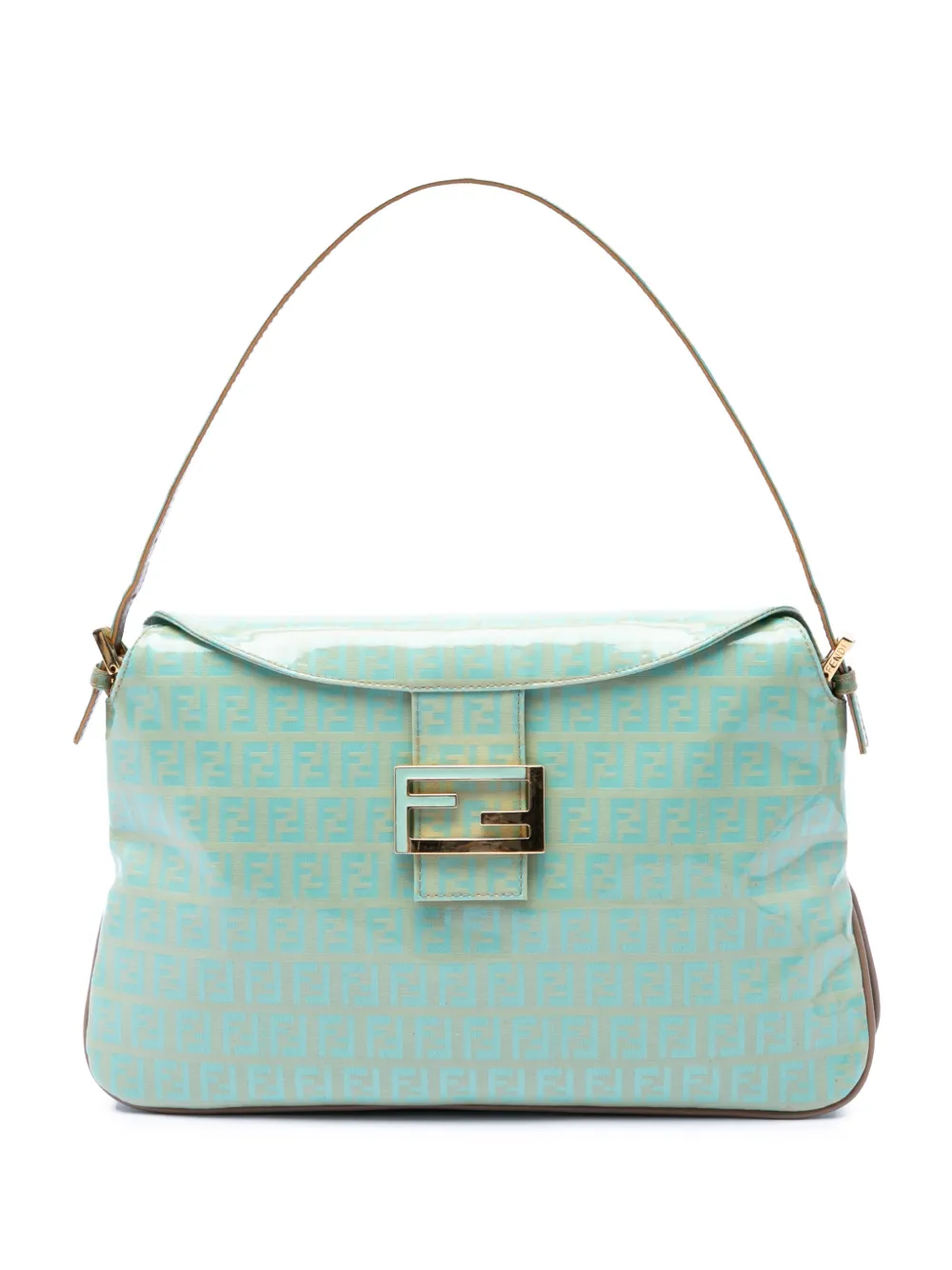 Fendi Pre-Owned 2001 Zucchino Crystal Double Flap shoulder bag - Blau