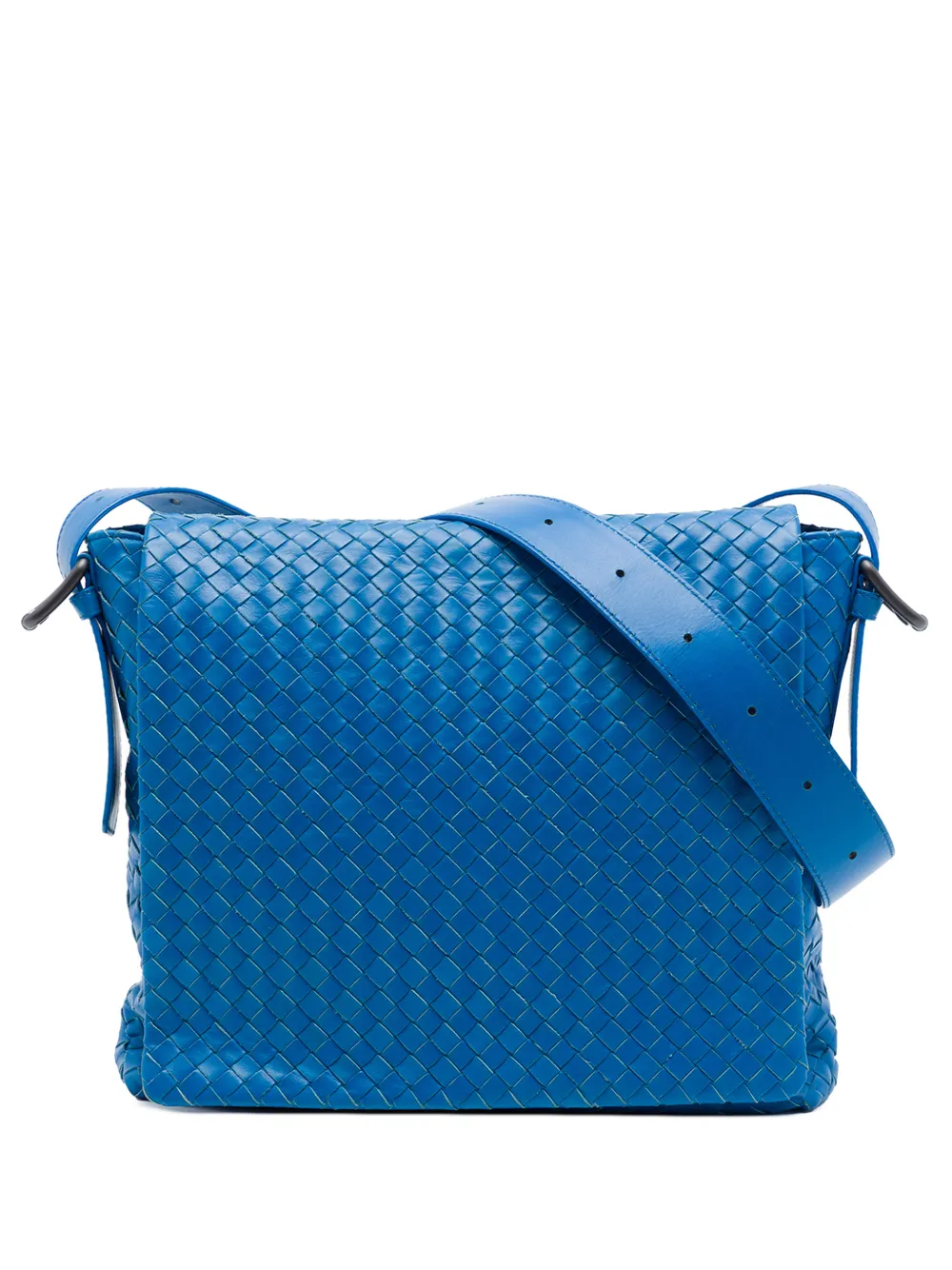 Bottega Veneta Pre-Owned 2012-2026 Nappa Intrecciato Flap crossbody bag - Blau