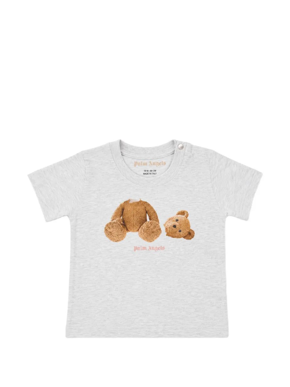 Palm Angels Kids Bear motif T-shirt - Grigio