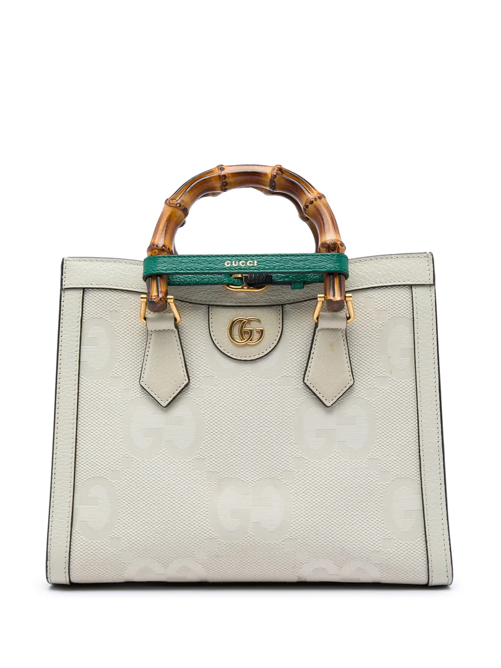 Gucci Pre-Owned 2016-2026 Medium Jumbo GG Canvas Bamboo Diana satchel - Marrone