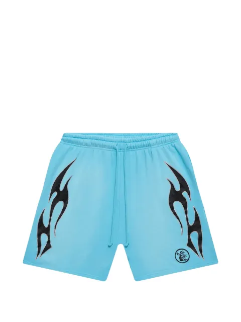 HELLSTAR bermudas Studios con llamas estampadas