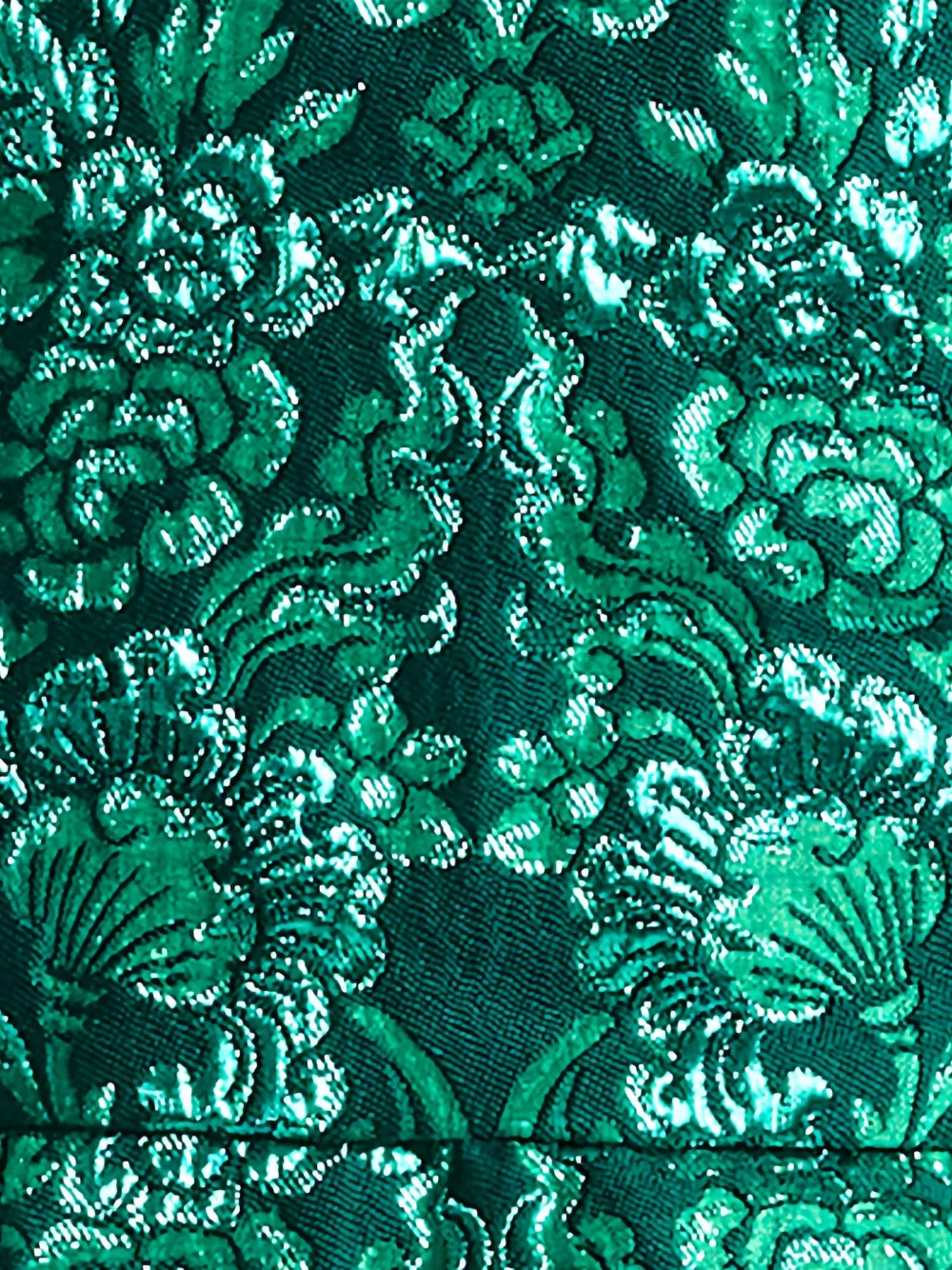 Tadashi Shoji Leontine asymmetrische avondjurk met damast-patroon Groen