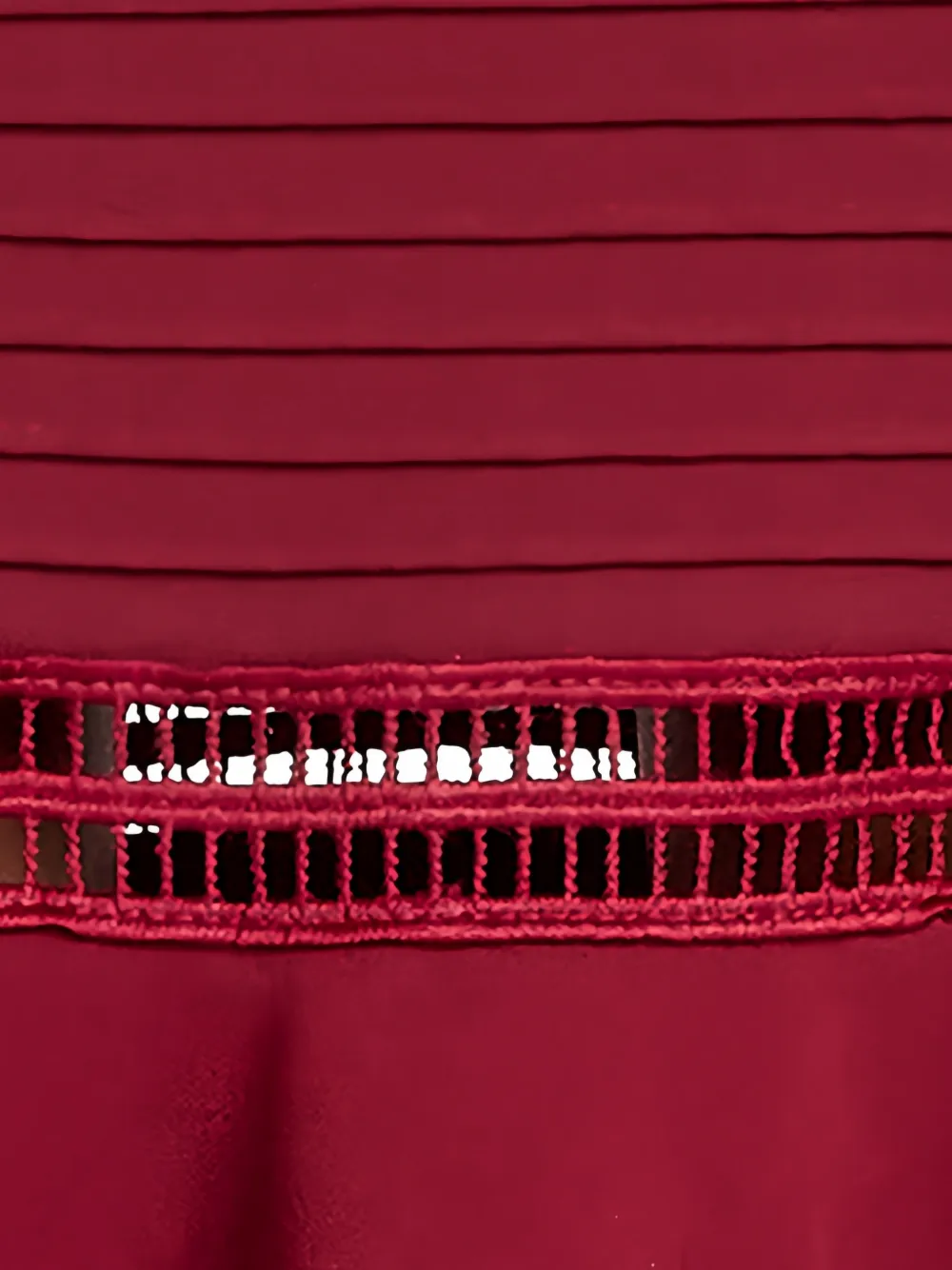 Tadashi Shoji Fiora midi-jurk met kanten vlakken en gesmockt detail Rood
