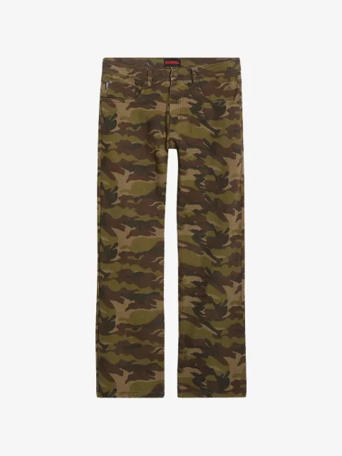 Pleasures camo-print flared jeans