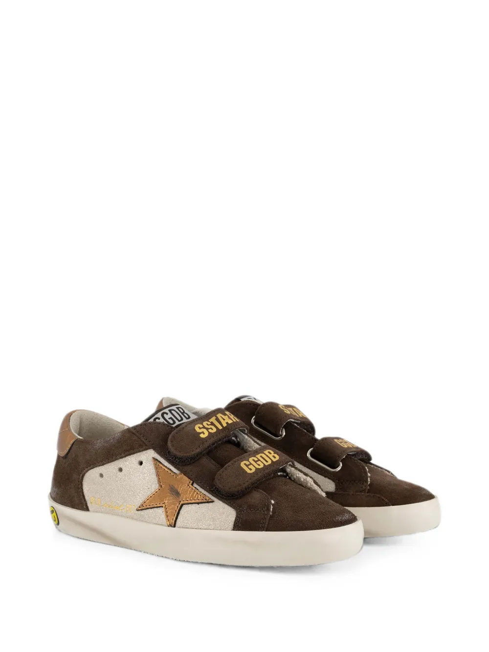 Golden Goose Kids Old School star-patch sneakers - Braun