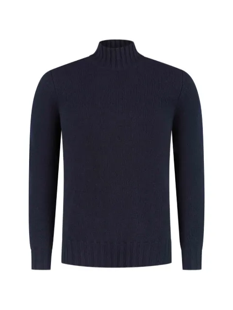 Doriani Cashmere suéter tejido de canalé con cuello falso