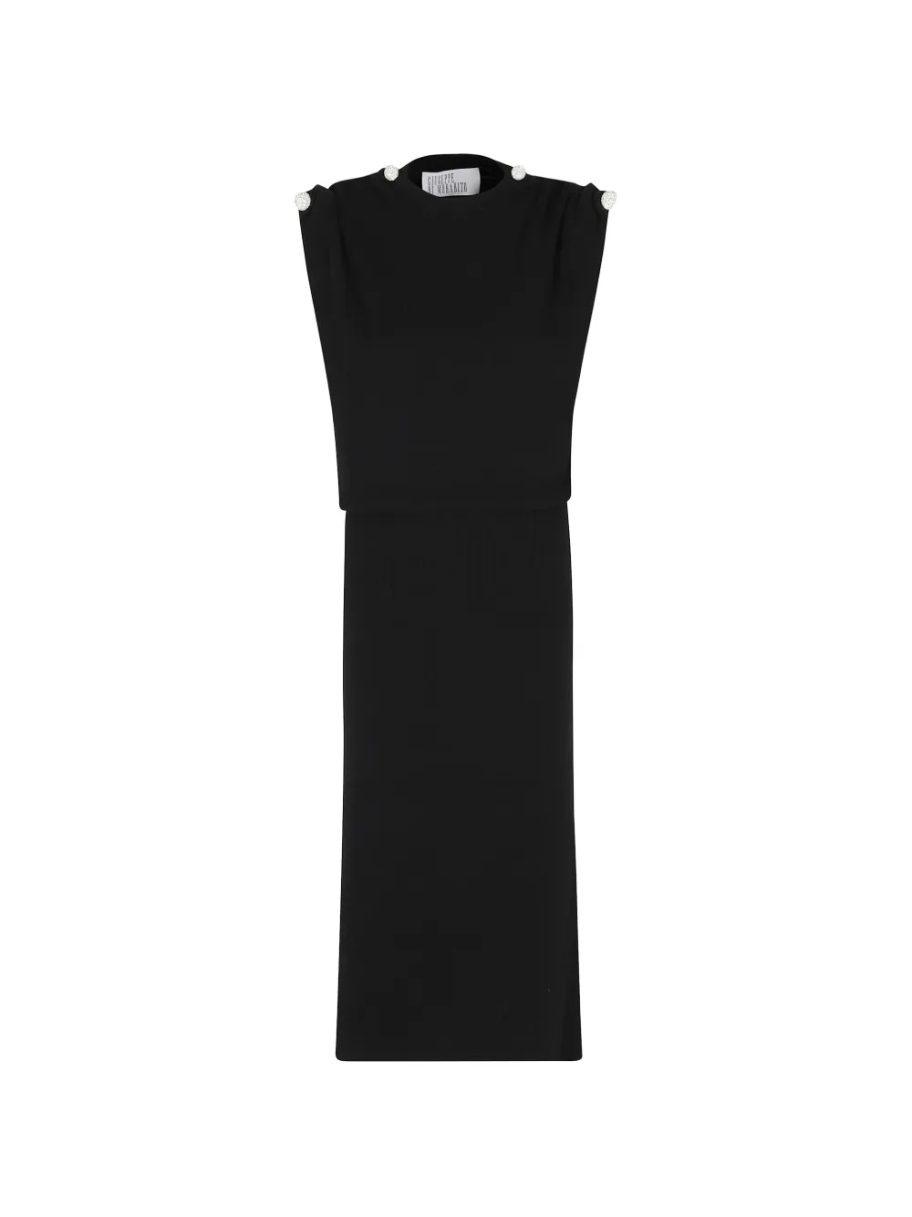 Giuseppe Di Morabito crystal-embellished sleeveless midi dress - Nero