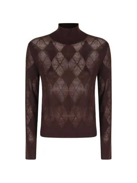 Ballantyne argyle knit sweater