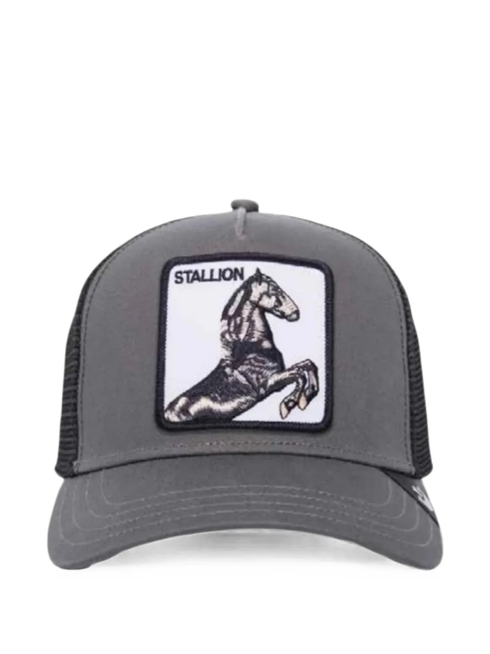 GOORIN BROS embroidered-patch mesh-panels cap - Grigio