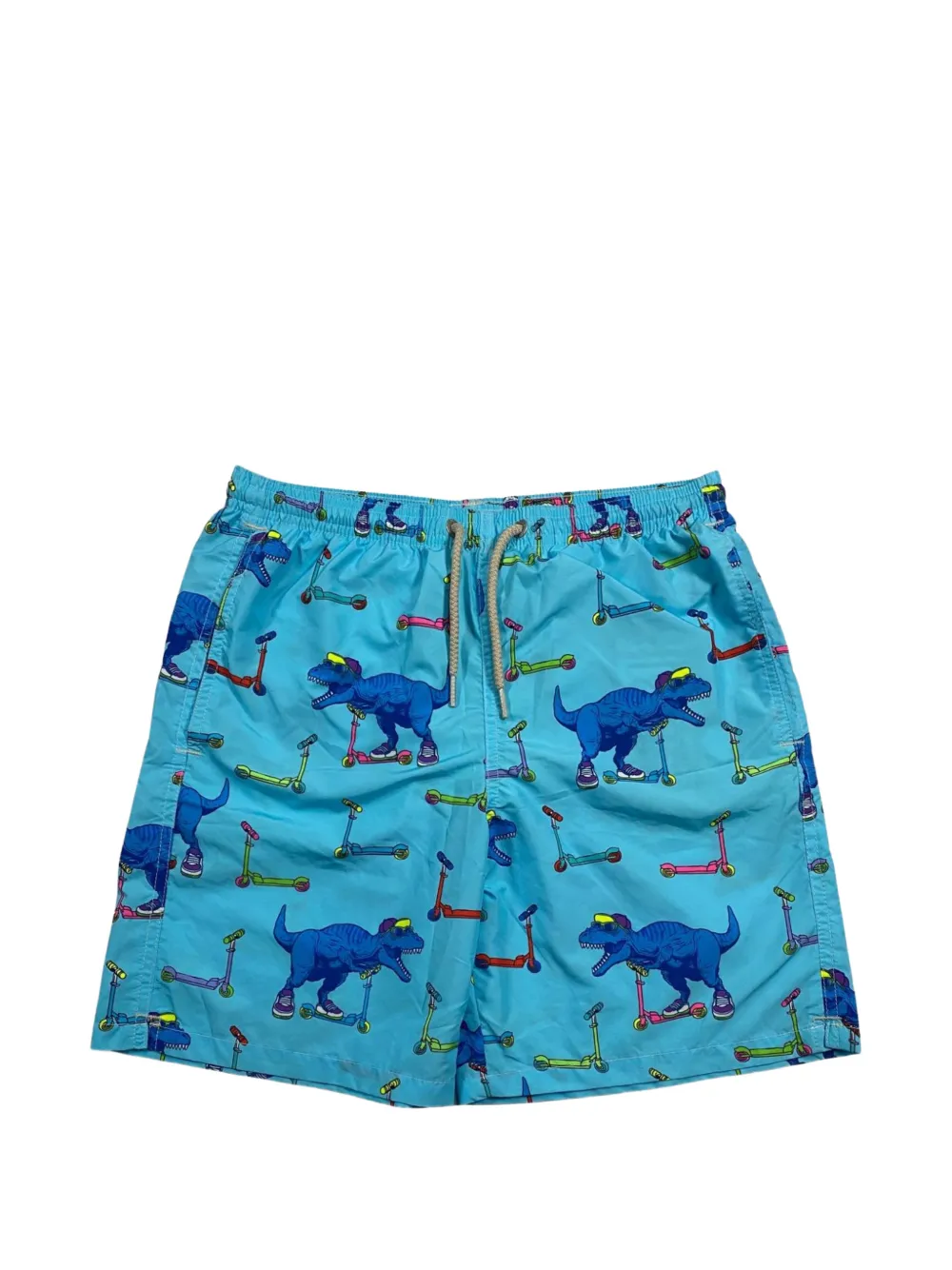 MC2 Saint Barth Kids Jean Lighting zwembroek met dinosaurus-print Blauw