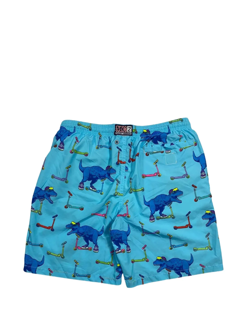 MC2 Saint Barth Kids Jean Lighting zwembroek met dinosaurus-print Blauw