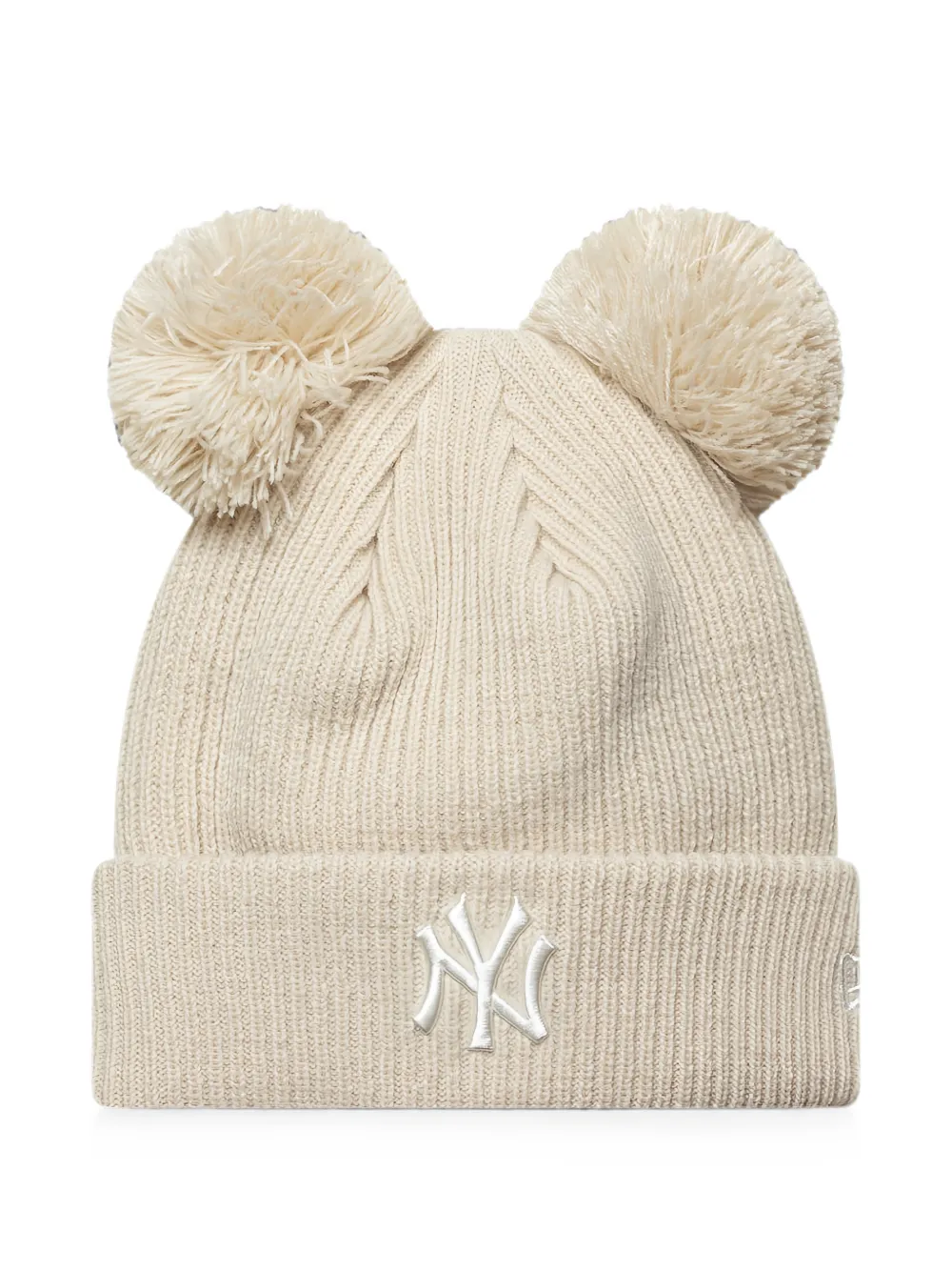 NEW ERA CAP double pom-pom beanie hat - Toni neutri