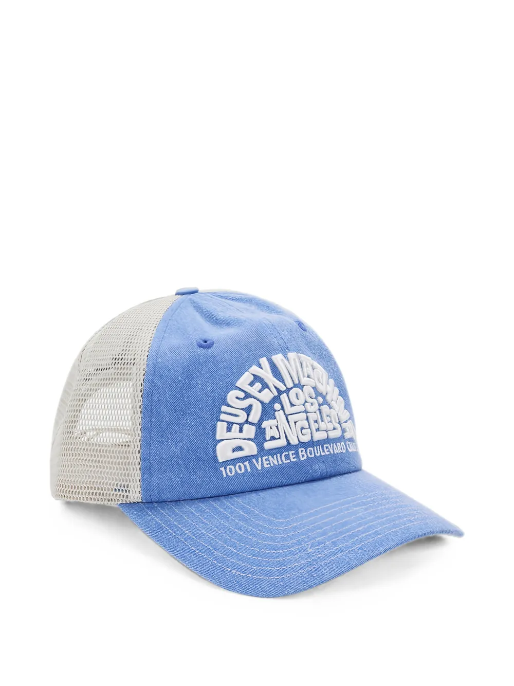 Deus Ex Machina Los Angeles logo-embroidered mesh-panel cap - Blu