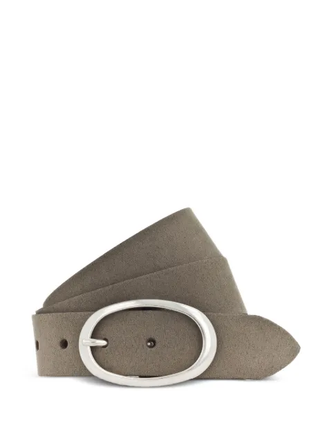 BGM LABEL oval-buckle suede belt
