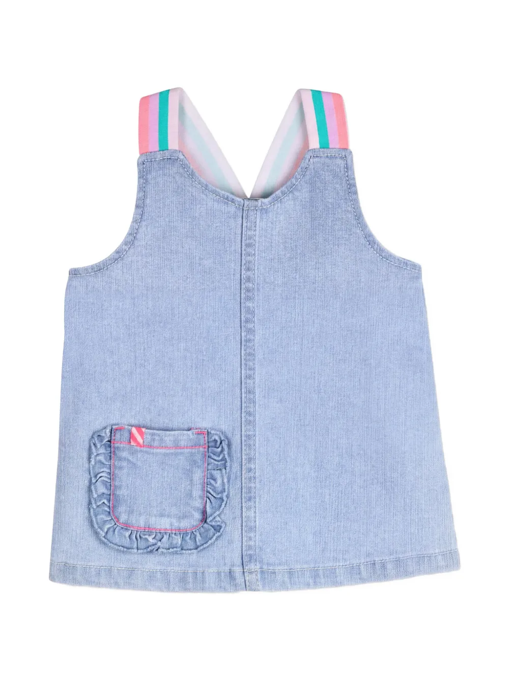 Billieblush robe en jean à poches volantées - Gris