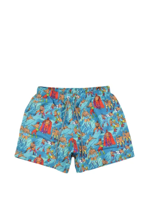 Boardies wrestlers-print swim shorts