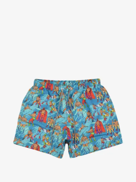Boardies wrestlers-print swim shorts