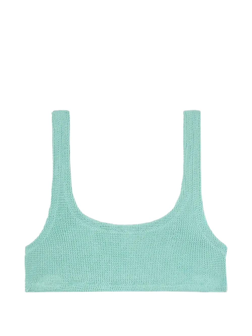 MC2 Saint Barth Naima bralette bikinitop van watergroene gekreukte stof