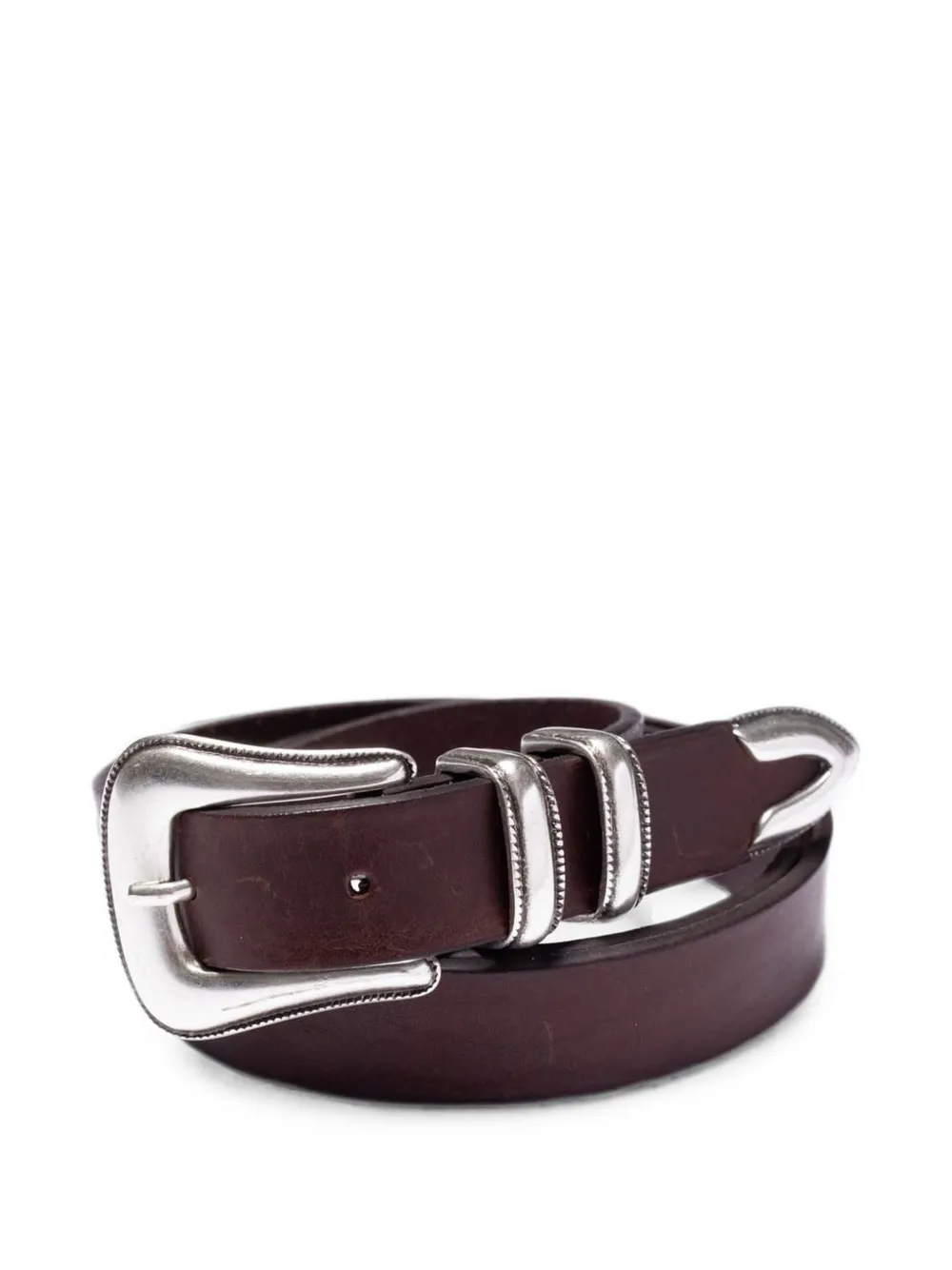 Nudie Jeans Western buckle leather belt - Marrone