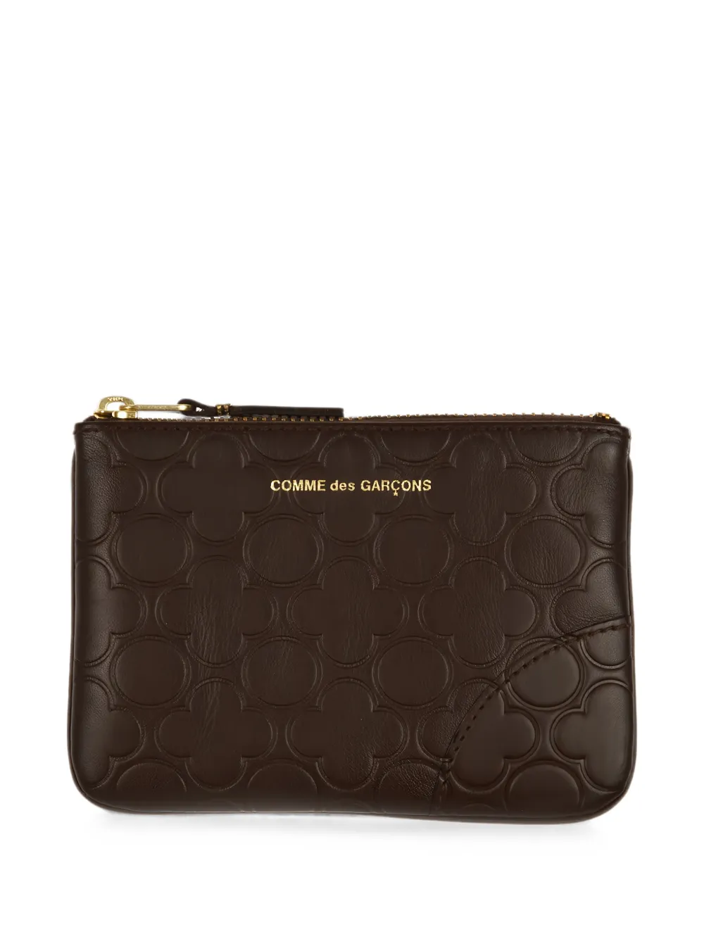 Comme Des Garçons Wallet embossed leather wallet - Marrone