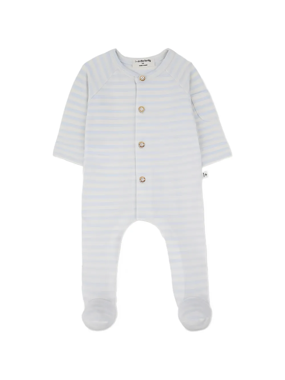 1+ In The Family pyjama à rayures - Blanc