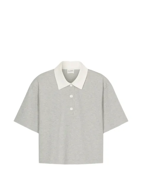 Closed cropped rugby shirt