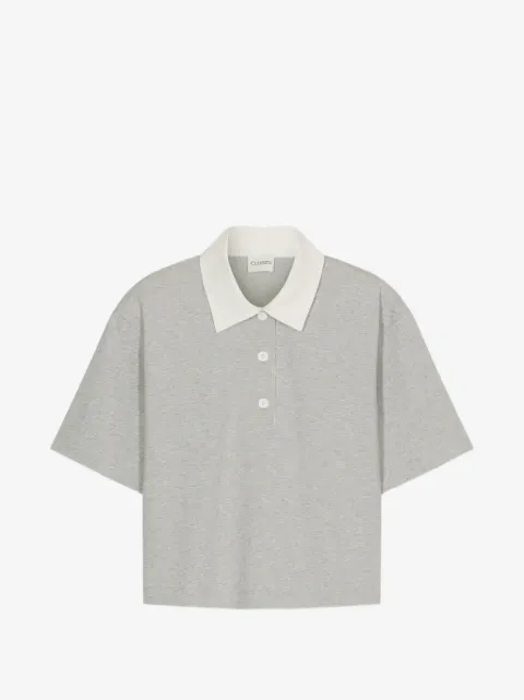 Closed cropped rugby shirt