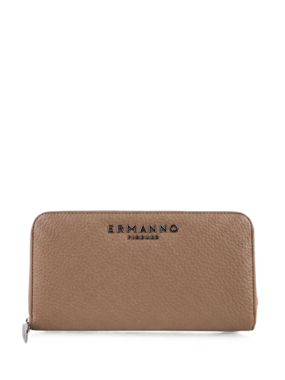 Ermanno Scervino Aria pebbled zip-around wallet - Braun
