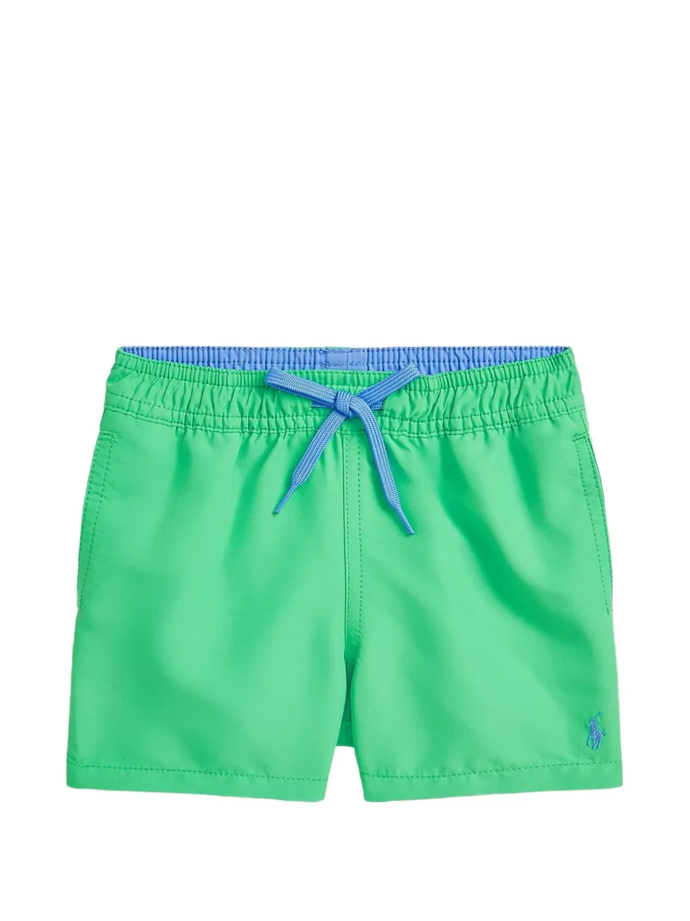POLO RALPH LAUREN KIDS logo-embroidered drawstring swim shorts - Verde
