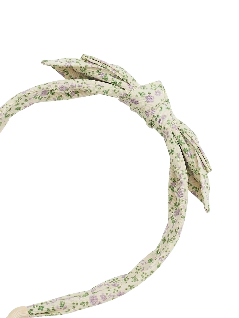 mimi & lula Edie Alice geknoopte haarband met bloemenprint Beige
