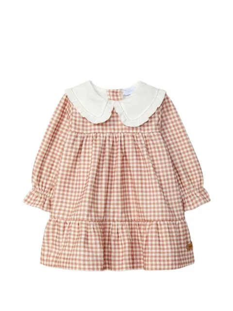 LARANJINHA Vichy gingham ruffled dress