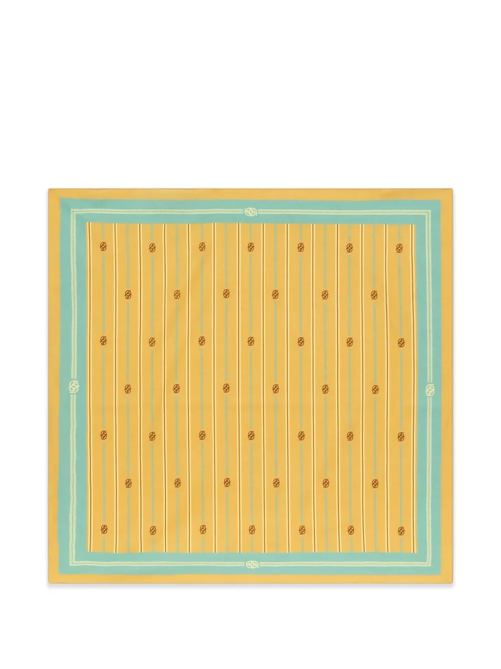 Drôle De Monsieur Bandana a righe con monogramma - Giallo