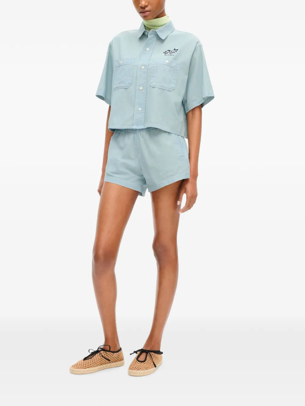 Kenzo Sounds overhemd met korte mouwen Blauw