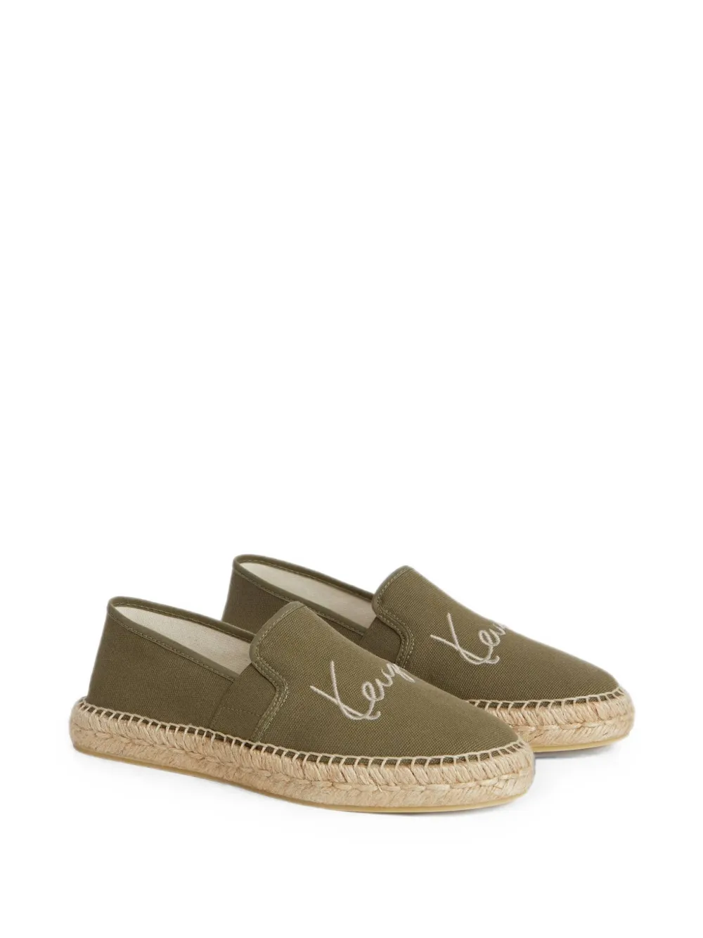Kenzo Signature platte espadrilles Groen
