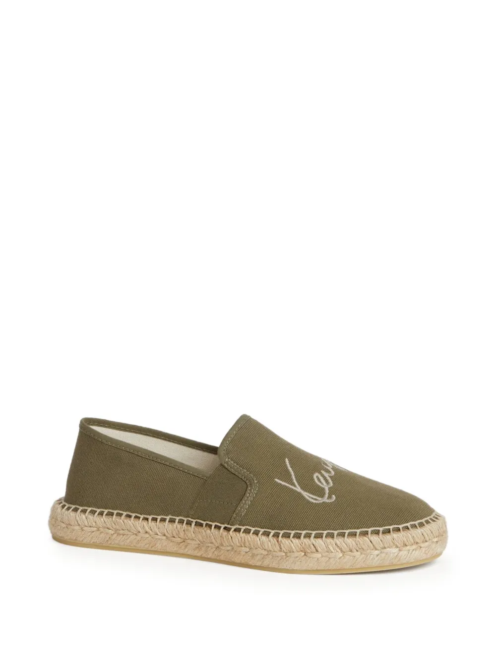 Kenzo Signature Flat Espadrilles In Green