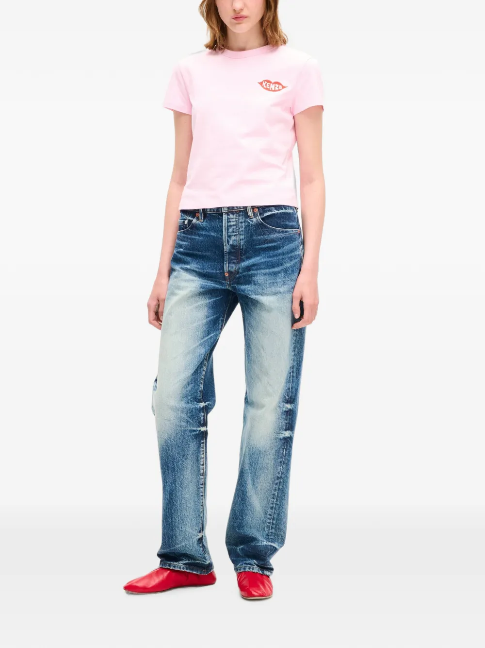 Kenzo T-shirt met borduurwerk Roze