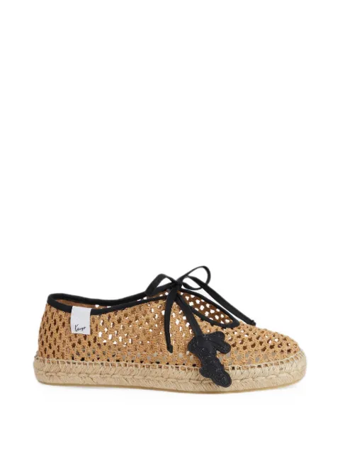 Kenzo Signature-logo lace-up flat espadrilles