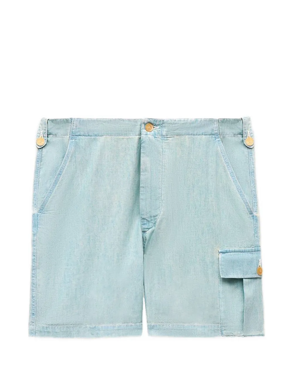 Kenzo KENZO Sounds Cargo-Shorts aus Chambray - Blau