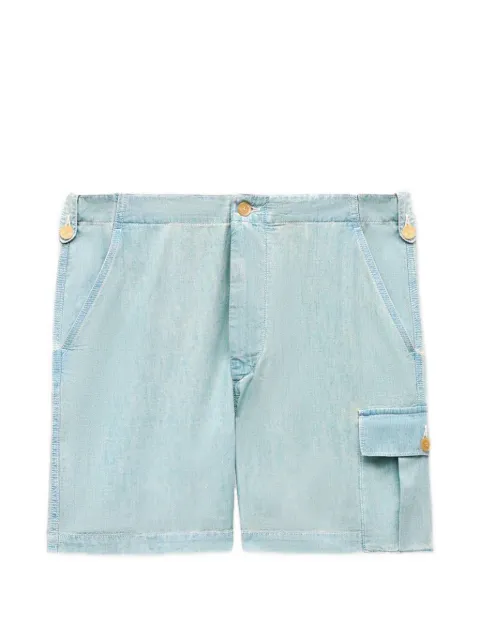 Kenzo KENZO Sounds chambray cargo shorts