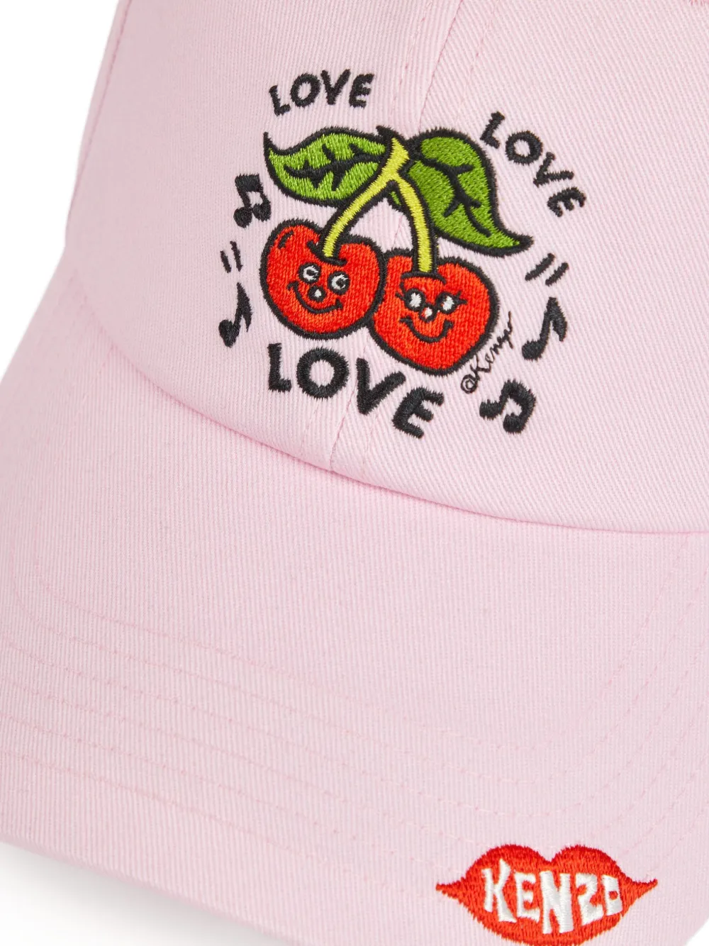 Kenzo Loves pet met geborduurd 6 vlak Roze