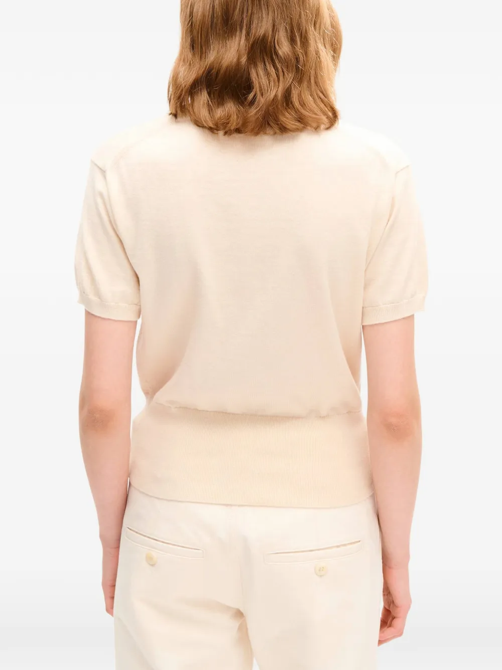 Kenzo Loves intarsia gebreid T-shirt met korte mouwen Wit