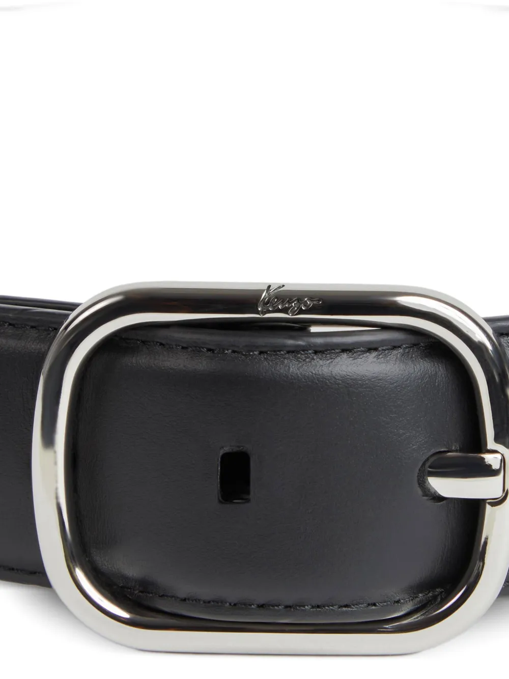 Kenzo Buckle leren riem Zwart