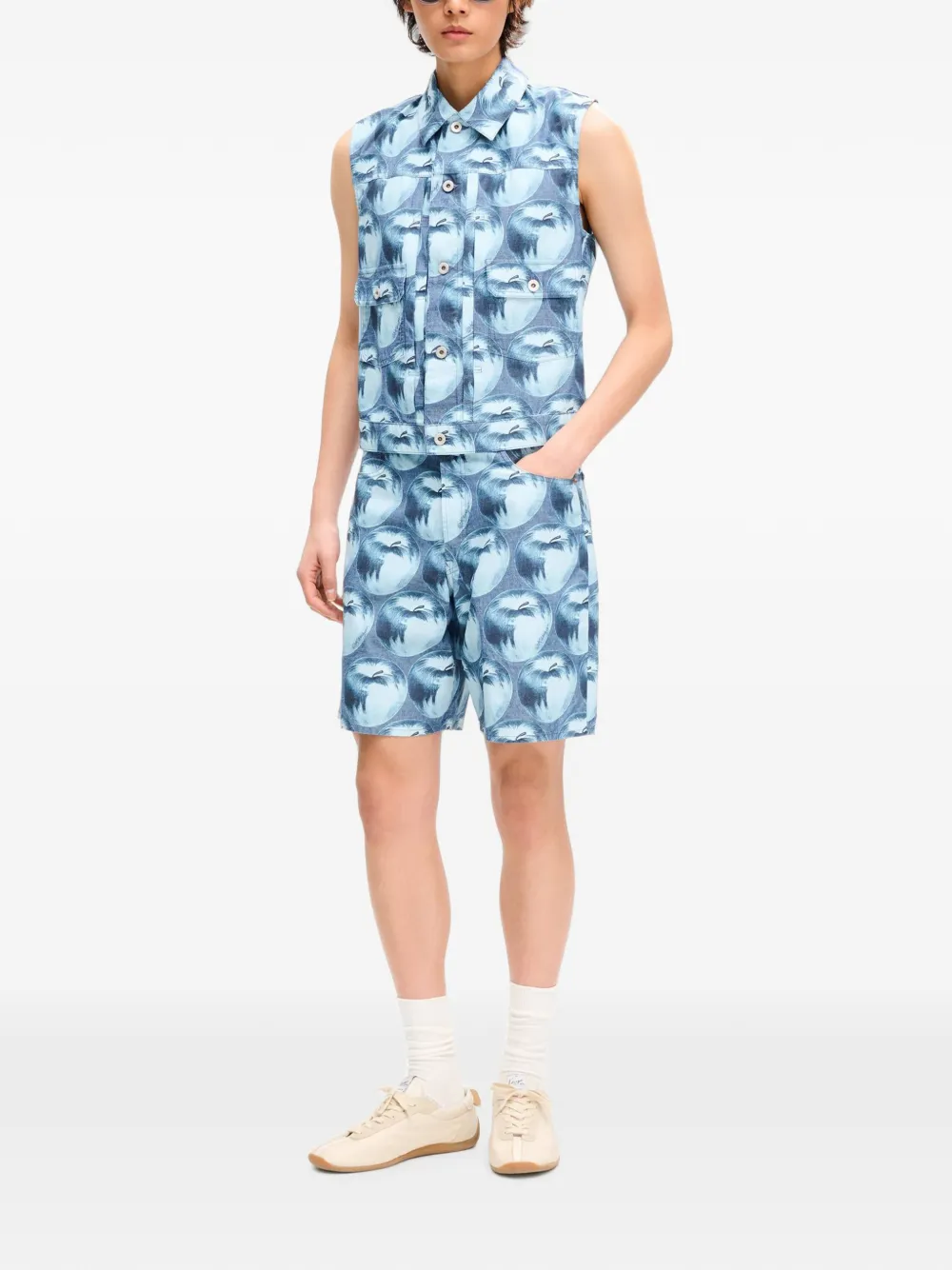 Kenzo Apple Pop denim top Blauw