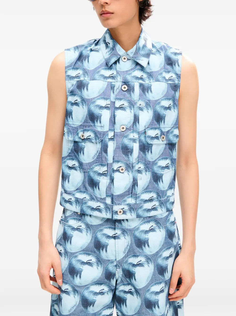 Kenzo Apple Pop denim top Blauw
