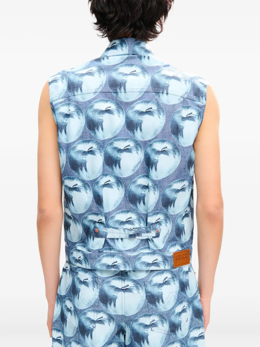 Kenzo Apple Pop denim top Blauw