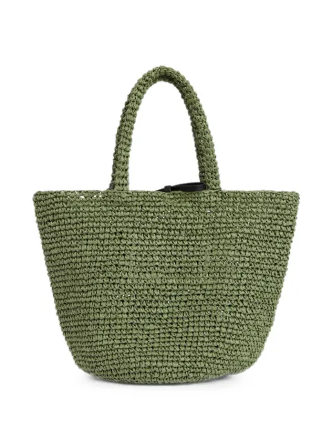 Kenzo small Basket embroidered raffia tote bag