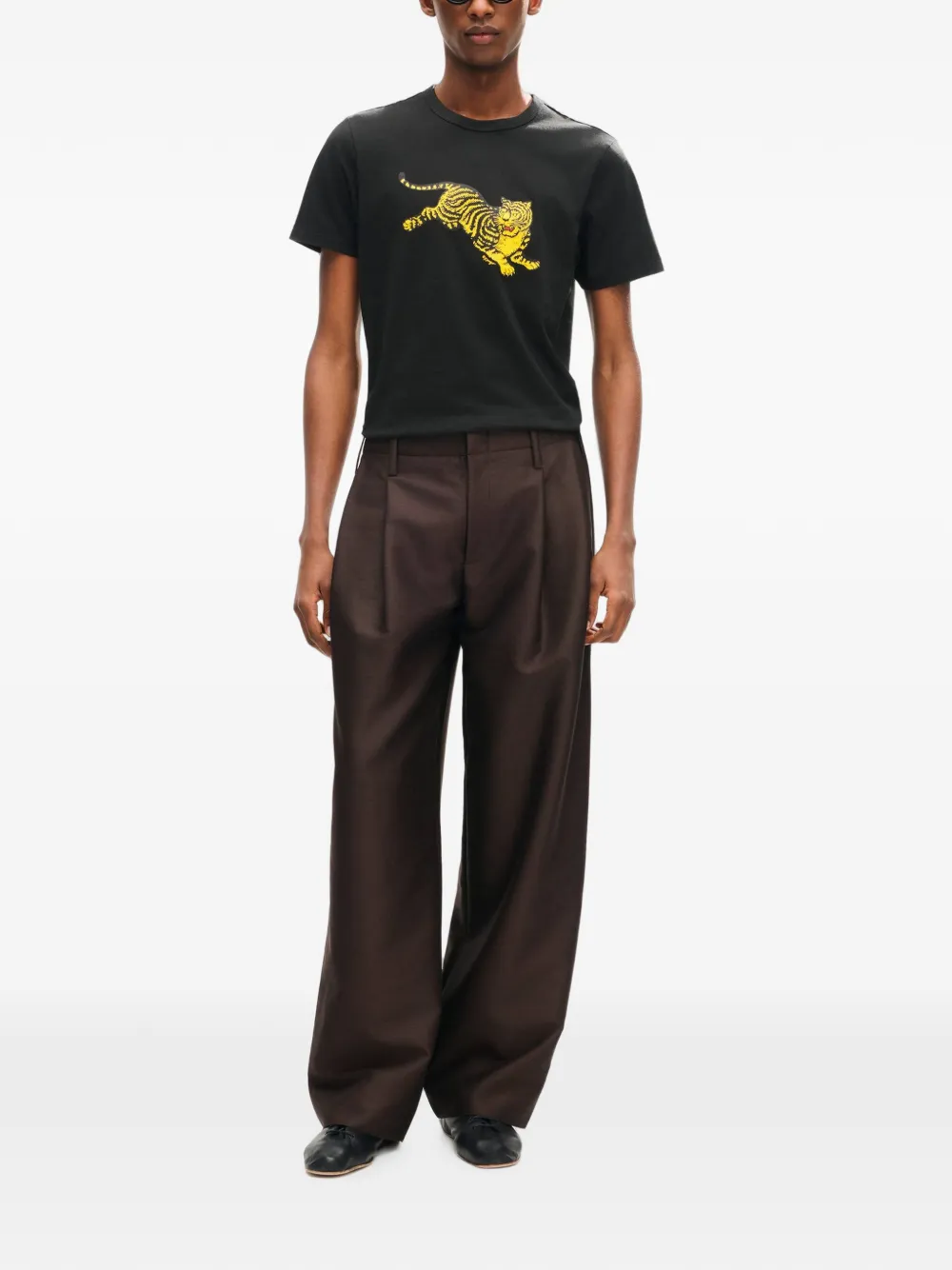 Kenzo Pantalon met toelopende pijpen Bruin