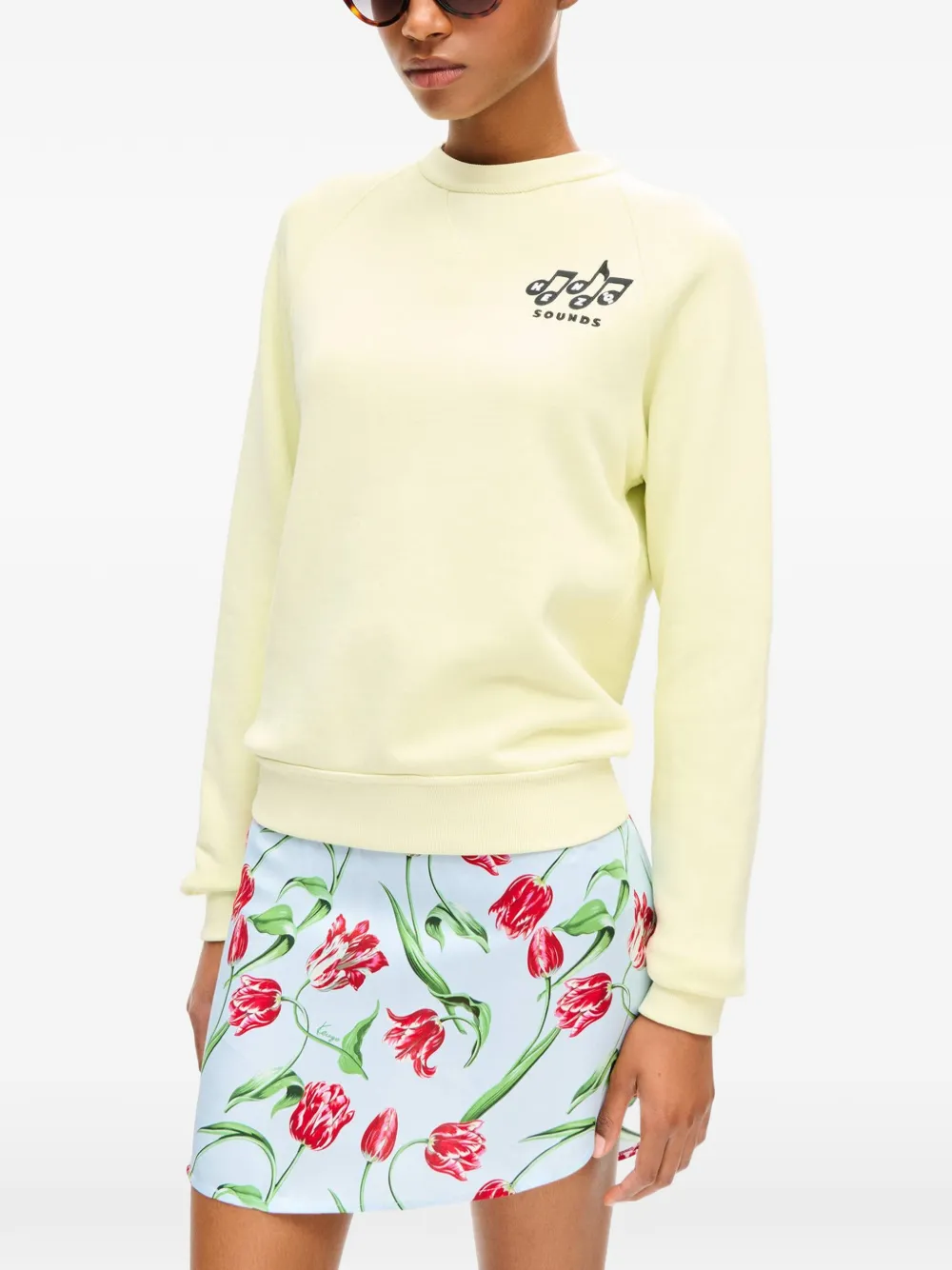 Kenzo Sounds sweater met raglan mouwen en borduurwerk Groen
