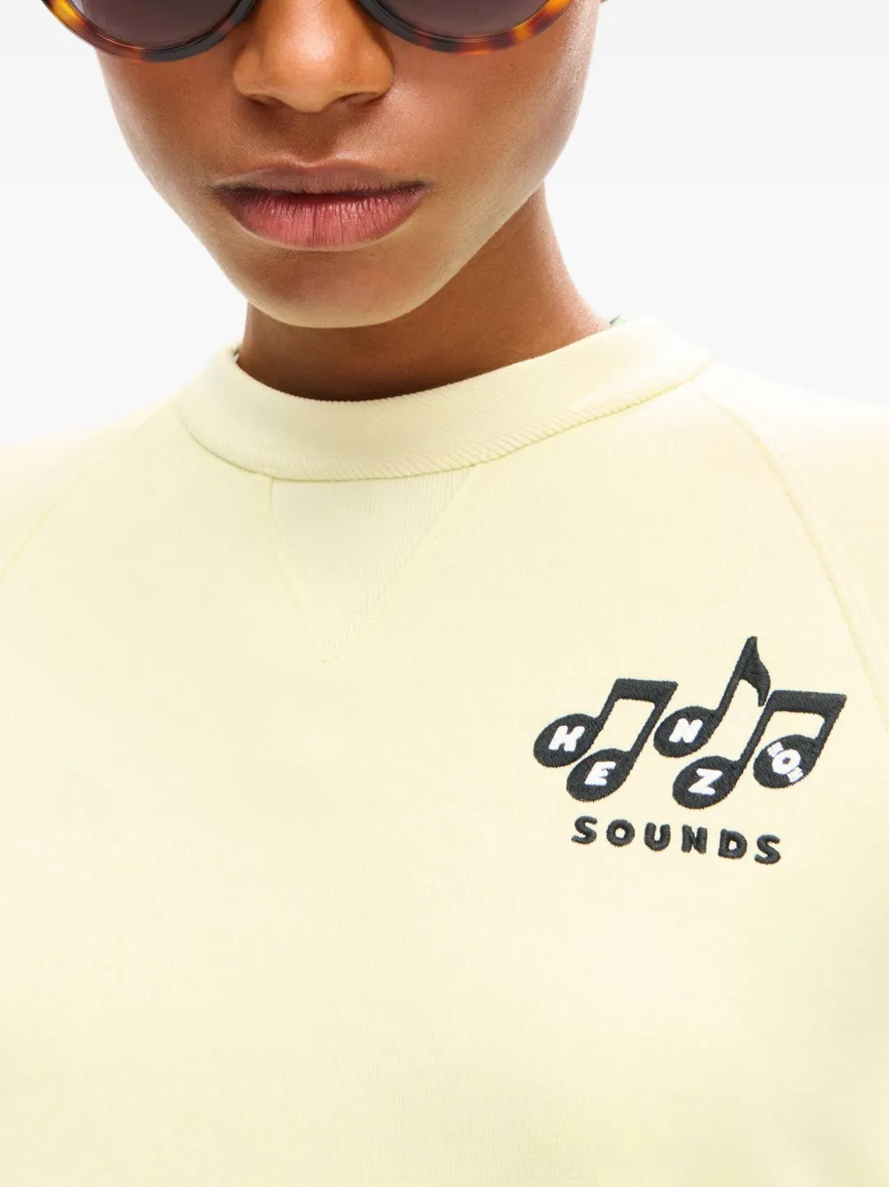 Kenzo Sounds sweater met raglan mouwen en borduurwerk Groen