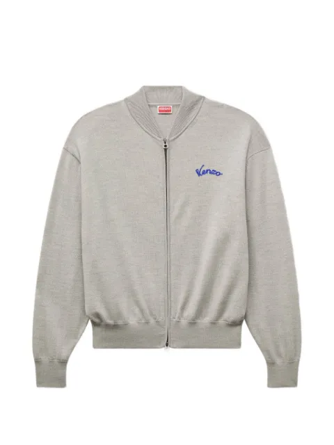 Kenzo Eiffel Tower embroidered zip-up cardigan